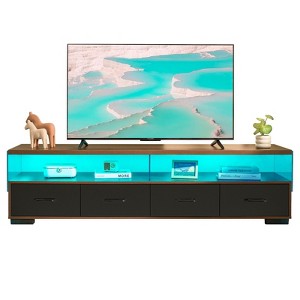 CAVINAS TV Stand Modern Entertainment Console with 4-Drawer for TV up to 80" for Living Room - 1 of 4