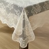 HLC.ME Jolene Floral Patterned Scalloped Tablecloth, Lace Fabric Table Cloth for Round Tables, Wrinkle Resistant - 2 of 4