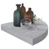 vidaXL Wall Corner Shelf Concrete Gray 13.7"x13.7"x1.4" MDF - 4 of 4