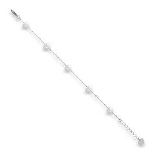 EVRY JEWELS WATERPROOF Gold or Silver Plated Stainless Steel Pearl Embrace Bracelet - 1 of 3