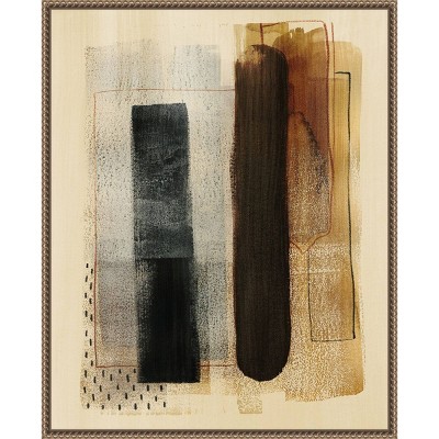 Burnt Toast I Abstract Canvas Print with Bronze Floater Frame