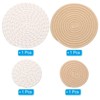 Unique Bargains Indoor Non-slip Absorbent Cotton Rope Plant Saucers Set of 4 - 3 of 4