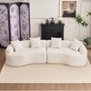 KWPZQEB 110'' Modular Sectional Sofa Couches, Curved-Shape Couch 4 Seat Modular Sofa, Chenille Boneless Couches with 4 Pillows for Living Room Bedroom - 4 of 4