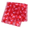 CTM Women's Lightweight Satin Valentine's Bold Heart Print Scarf - 2 of 4