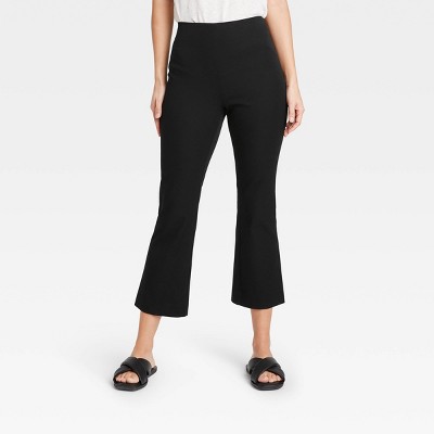 black kick flare pants