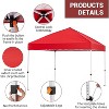 10x10ft Easy Pop-Up Canopy, Commercial Pop-Up Gazebo Tent, Waterproof Outdoor Screen Tent with Mesh Mosquito Netting Side Walls for Parties, Camping - 4 of 4