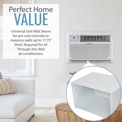 Keystone 26" White Metal Wall Sleeve for Air Conditioners