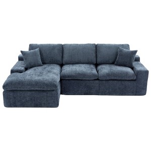 Maliang 107.9" Upholstered Sectional Sofa with Double-layer Cushion and Side Pockets, Free-combined Sectional Sofa Full-compressed Sofa - 1 of 4