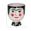 Sagebrook Home 7"Hx6" Diameter, Frida Face Flower Vase, Black/White Finish, Made with Ceramic, Unique Decorative Centerpieces, Home Decor Floral - 4 of 4