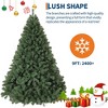 Artificial Christmas Tree, Green Christmas Pine Tree with 450 LEDs, 1309 Branch Tips, Switch Foot Pedal, PVC Holiday - 2 of 4