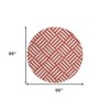 Red And Ivory Geometric Washable Indoor Outdoor Area Rug - 3 of 4