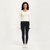 Anna-Kaci Active Women's Ribbed Long Sleeve Fitted Top with Crew Neck and Thumbhole Cuffs - 2 of 4