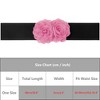 INSPIRE CHIC Women's Elastic Wide Double-Flower Stretch Corset Waist Belt 1 Pc - 4 of 4
