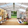 AMERLIFE 10.1x11.5x7.4 FT Galvanized Steel Storage Shed with 2 4-Pane Windows Hinged Double Doors - 3 of 4