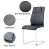 PAGED Modern Dining Chairs with Faux Leather Padded Seat Dining Room Chairs with Metal Legs for Living Room, Kitchen - 3 of 4