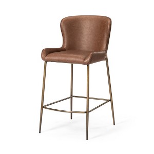 Maven Lane Naomi High Back Vegan Leather Counter Height Bar Stool - 1 of 4