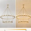 PAKOKULA 2-Tier 36-Lights Gold Dimmable Candle Style Wagon Wheel Chandelier for Living Room Dining Room Kitchen - 4 of 4