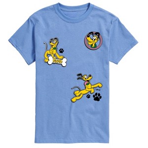 Men's - Disney - Pluto Paw Prints And Bone Short Sleeve Graphic T-Shirt - 1 of 4