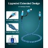BONGEEK 2Pack 2-in-1 6.6FT USB C to Lightning and USB C Charger Cable Multiple Fast Charging Cord Compatible with iPhone Samsung, Google - Black - 4 of 4