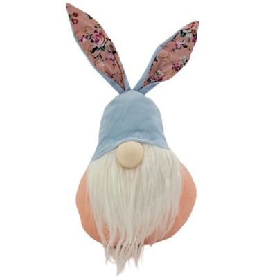 HomeRoots 16" Blue And Pink Fabric Boho Bunny Ears Gnome