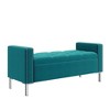 HL Home Furnishings,Square Arm Tufted Storage Ottoman - 2 of 4