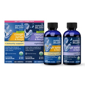 Mommy's Bliss Organic Day & Night Baby Cough Syrup and Mucus Syrup Combo pack - 1.67 fl oz/2pk - 1 of 4