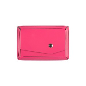 JAM Paper Italian Leather Business Card Holder Case w/Angular Flap Fuchsia Pink 233329912 - 1 of 4
