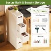 Dcolora 3 Drawers Narrow Storage Cabinet, Slim Bathroom Storage Cabinet - 4 of 4