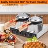 Bubble Waffle Maker 1400W Electric Egg Puff Machine - Adjustable Temp (50-300°C), 180° Rotatable Non-Stick Plates for Hong Kong Style Waffles, Silver - 3 of 4
