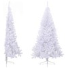 vidaXL Artificial Half Christmas Tree White PVC, Steel - 6 x 4 ft White - 4 of 4