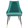 Modway Adorn Tufted Performance Velvet Dining Side Chair, Teal 25D x 22W x 34H Inch - 4 of 4
