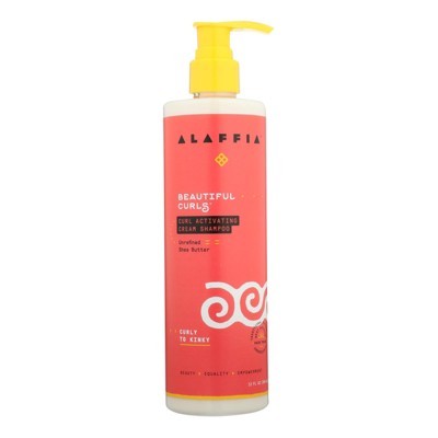 Alaffia Beautiful Curls Curl Activating Cream Shampoo Unrefined Shea Butter - 12 oz