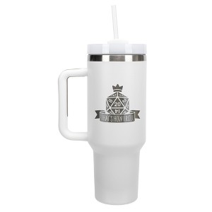 100 North That's How I Roll Nat 20 Dice Role Playing Game Wrap-Around 40 Oz. Stainless Steel Water Bottle Coffee Mug, Spill & Leak Resistant, Travel - 1 of 4