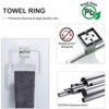 Rbied 5-Piece Stainless Steel Bath Hardware Set with Toilet Paper Holder, Towel Holder, 2 Hooks, Towel Ring - 4 of 4