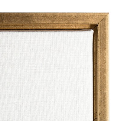 16" x 16" Blue and Gold Abstract Canvas Print with Gold Frame