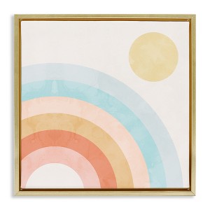 Stupell Industries Retro Rising Sun Rainbow Arches, 25" x 25" - 1 of 4