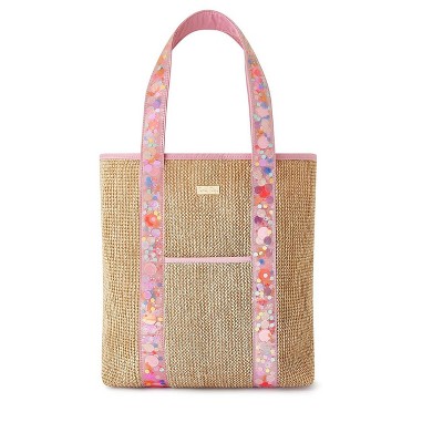 Packed Party Woven Confetti Tote Bag - Women and Girls Small Fashion Shoulder Bucket Bag- Trendy Look for Work Travel and the Beach