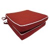 Home Fashions International 2pc 18"x19" O'Linen Deluxe Outdoor Seat Cushion Set - 2 of 3