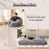 CAVINAS Faux Fur Bean Bag Chair with High-Density Foam,Lazy Floor Sofa Chair Can Convert to Floor Mattress Bed,Lounge Chair for Living Room - 3 of 4