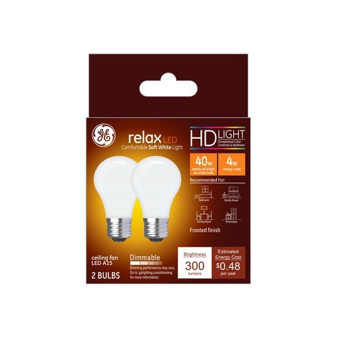 40w Ca Relax 2pk Ceiling Fan Frost Led Light Bulb White General