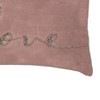 12"x18" Poly-Filled Beaded 'Love' Luxe Velvet Lumbar Throw Pillow - Edie@Home - 2 of 4