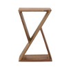 Natural Accent Table with Hourglass Shape, Geometric Design, Eco-Friendly Reclaimed Wood for Living Room - 4 of 4