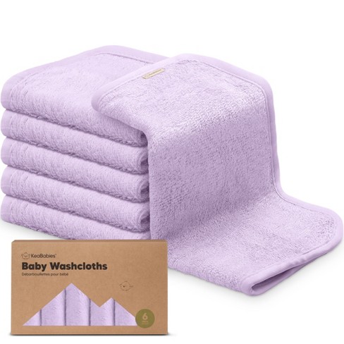 Deluxe Baby Bamboo Washcloths (Soft Lilac) 6