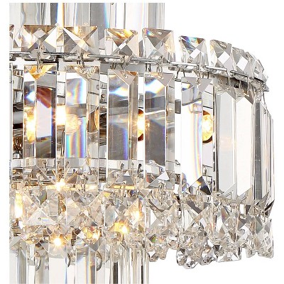 Elegant Chrome Crystal LED Vanity Wall Sconce 19.69in