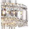 Vienna Full Spectrum Magnificence Wall Light Sconce Chrome Hardwire 11 1/2" 4-Light LED Fixture Tiered Clear Crystal for Bedroom Bathroom Vanity Home - 3 of 4