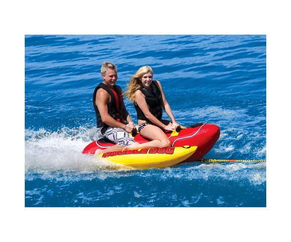 Airhead Double Dog Towable - Red/Black/Yellow