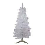 Northlight 4' Prelit Artificial Christmas Tree White Iridescent Pine - Pink/Purple Lights