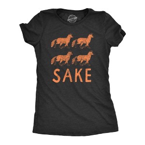 Womens  Four Fox Sake T Shirt Funny Sarcastic Play On Words Text Graphic Novelty Tee For Ladies - Crazy Dog Women's T Shirt - 1 of 4