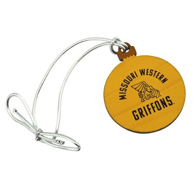 Missouri Western State University Griffons Mini Small Tiny Wood Christmas Tree Holiday Ornament