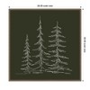 Kate & Laurel All Things Decor 30"x30" Sylvie Framed Canvas Evergreen Trees Green by the Creative Bunch Dark Gold - 2 of 4